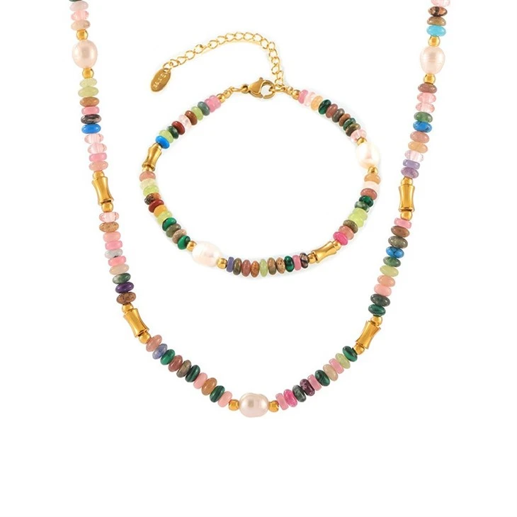 Boho Dopamine Pearl Natural Stone Necklace best