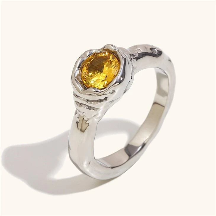 Champagne CZ Molten Ring suppliers