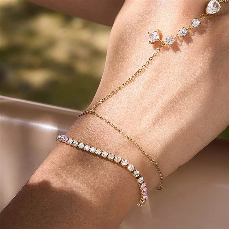 Stainless Steel Colourful Tennis Bracelet factory