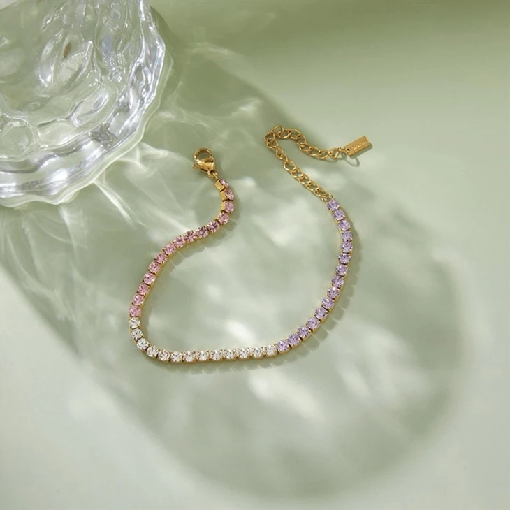 Stainless Steel Colourful Tennis Bracelet best