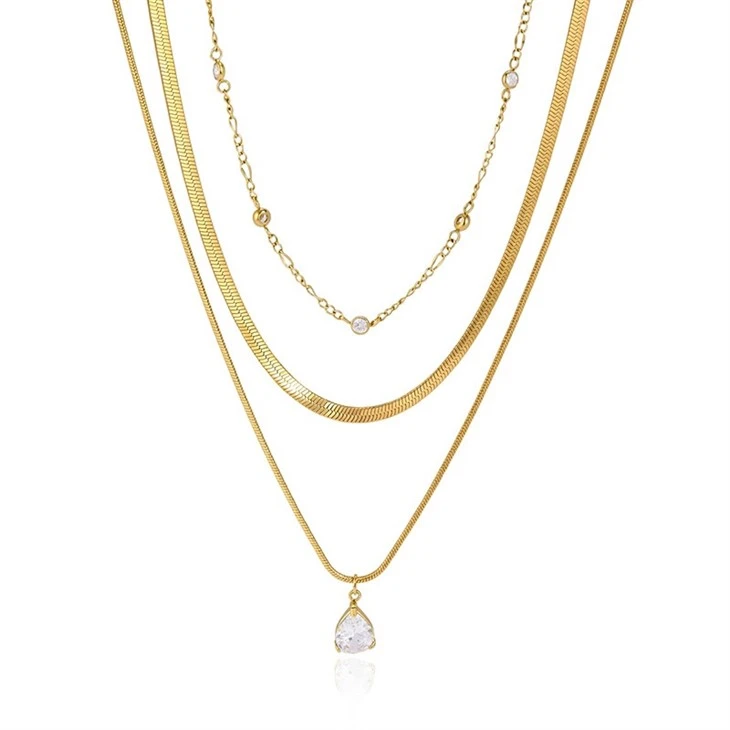 Teardrop Layer Necklace high quality