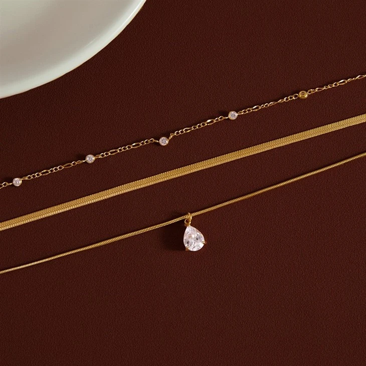 Teardrop Layer Necklace high quality